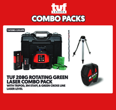 TUF208GKIT and TUF1.2XLG (Rotating laser kit + crossline kit) Green