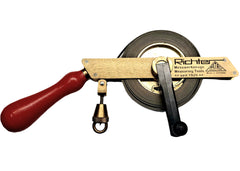 Richter 30m IPM Tank Dipping Tape - 13mm wide Stainless Steel Tape - Brass Frame - Type "G" - Wooden Handle - For "B1m-IPM" Dip Weight